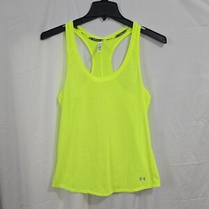 Under Armour Women's Large Neon Yellow Razorback Tank Top